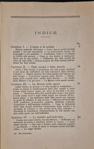 PRINCIPI DI MORALE SOCIALE Saverio De Dominicis 1909 Ditta Paravia …