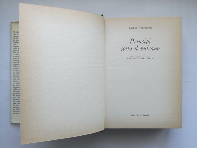 PRINCIPI SOTTO IL VULCANO di Raleigh Trevelyan 1977 Rizzoli Libro …