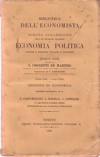 PRINCIPII DI ECONOMIA di Alfredo Marshall 1905 UTET libro antico …