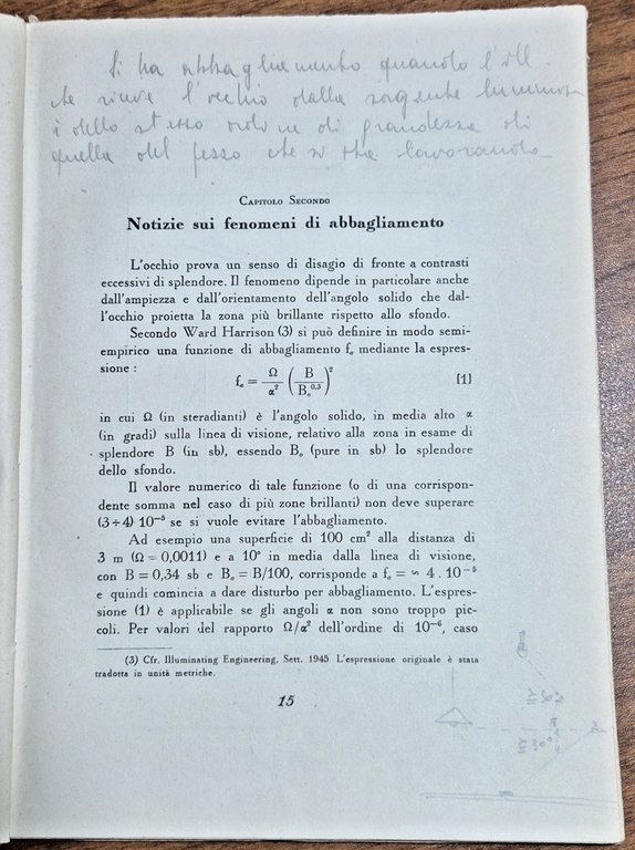 PROBLEMI DI ILLUMINAZIONE Cesare Codegone 1950 V Giorgio Libro manuale