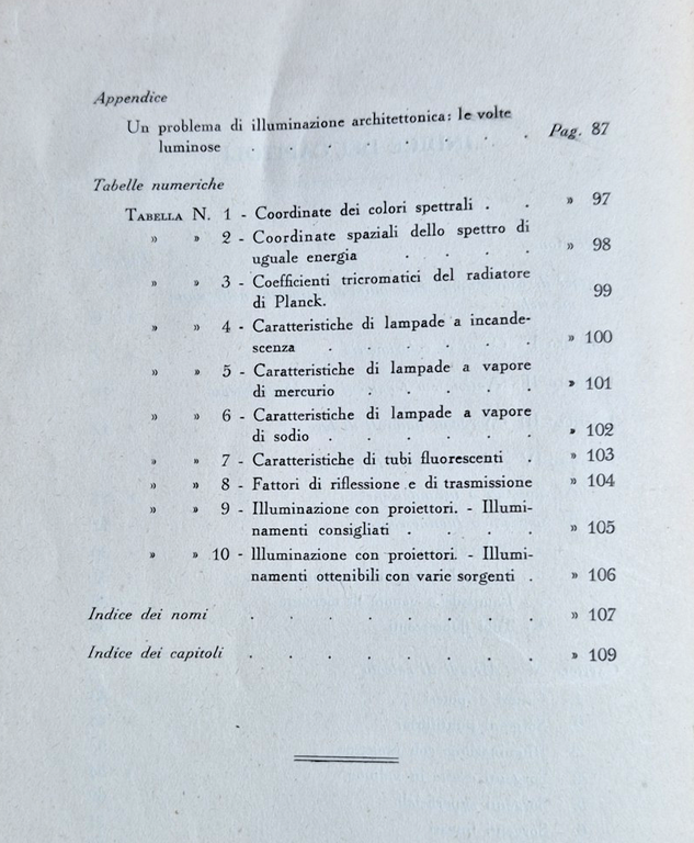 PROBLEMI DI ILLUMINAZIONE Cesare Codegone 1950 V Giorgio Libro manuale