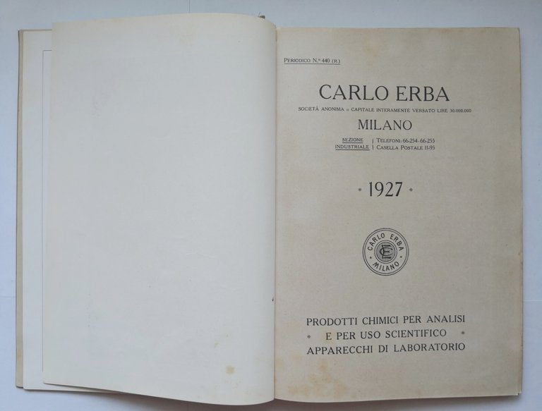 PRODOTTI CHIMICI PER ANALISI E PER USO SCIENTIFICO APPARECCHI DI …