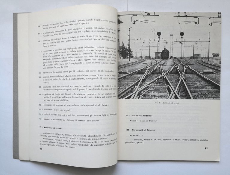 PROFILO PROFESSIONALE PRESUNTIVO DEL MANOVRATORE 1961 Ministero Trasporti Libro