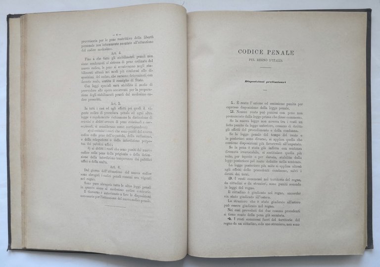 PROGETTO DI CODICE PENALE PEL REGNO D'ITALIA di Pessina 1885 …
