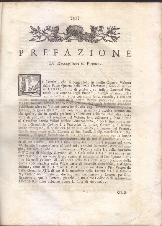 PROSE FIORENTINE raccolte Smarrito Accademico della Crusca parte 4 e …