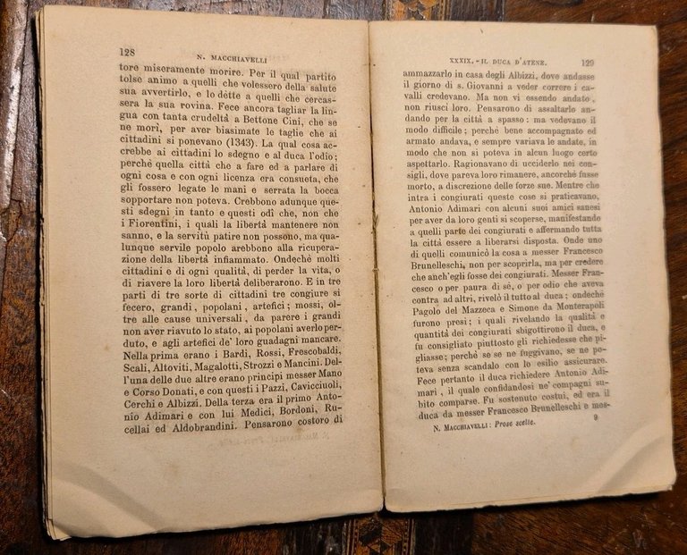 PROSE SCELTE di Niccolò Machiavelli 1871 Oratorio San Francesco di …