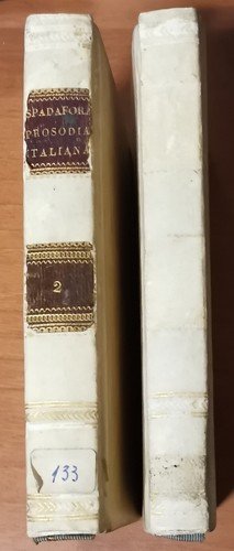 PROSODIA ITALIANA di Placido Spadafora 2 volumi 1818 libro antico …