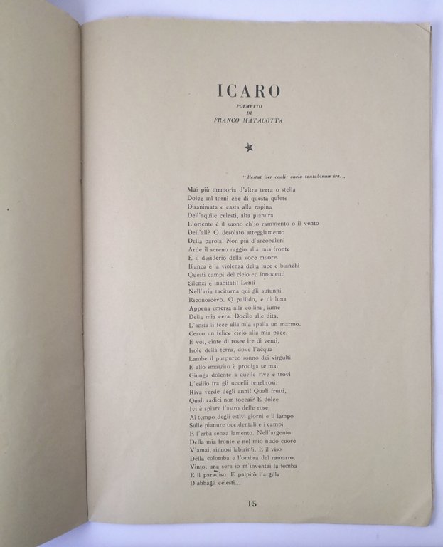 Prospettive CONDIZIONE DELLA FORMA anno V numero 16 17 1941 …