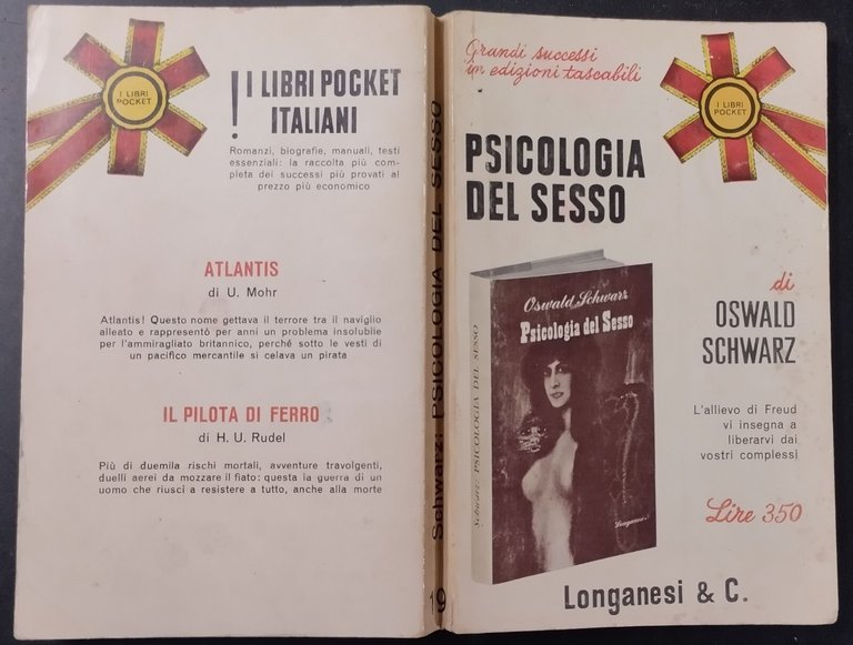 PSICOLOGIA DEL SESSO di Oswald Schwarz 1965 Longanesi Libro pocket