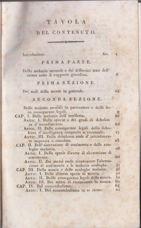 PSICOLOGIA MEDICO FORENSE il Gius Alienati Mente di Hoffbauer 1830 …