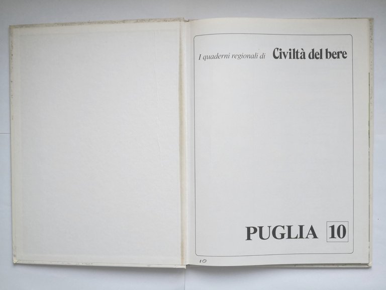 PUGLIA i quaderni regionali di civiltà del bere 1983 Lariana …