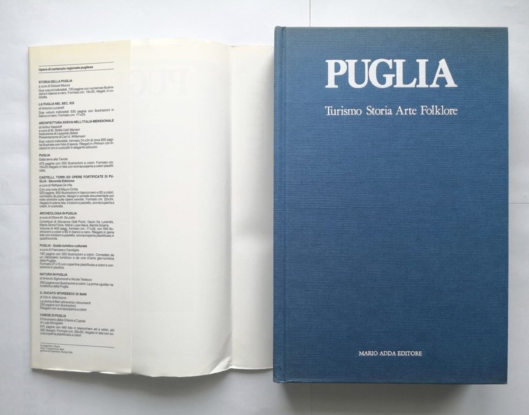 PUGLIA TURISMO STORIA ARTE FOLKLORE 1991 Mario Adda Libro locale