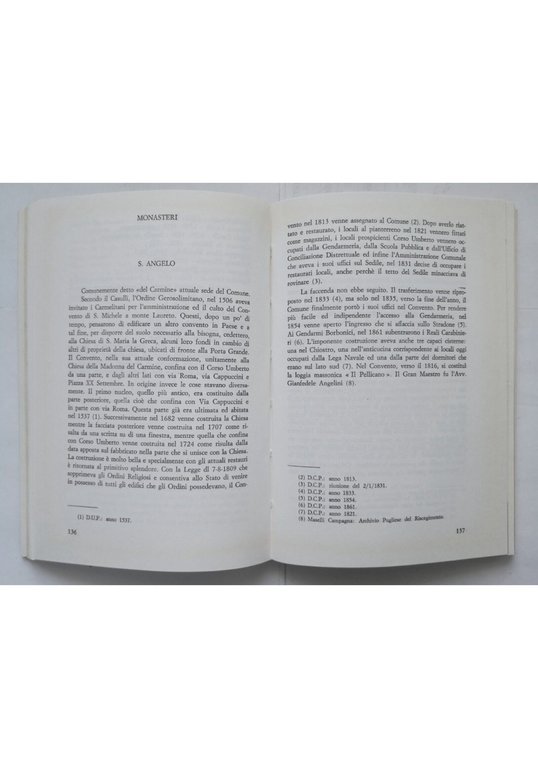 PUTIGNANO LE ISTITUZIONI CURIOSITÀ LA TOPONOMASTICA volume I Napolitano Libro