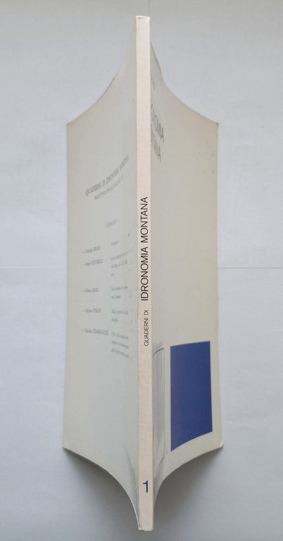 QUADERNI DI IDRONOMIA MONTANA numero 1 1982 Libro