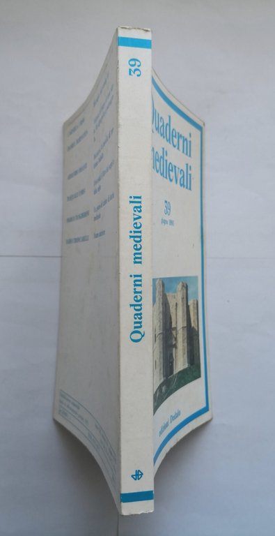 QUADERNI MEDIEVALI Numero 39 1995 Dedalo rivista