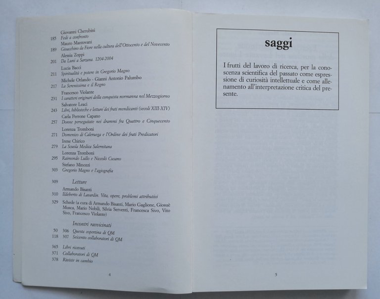 QUADERNI MEDIEVALI Numero 59 giugno 2005 Edizioni Dedalo