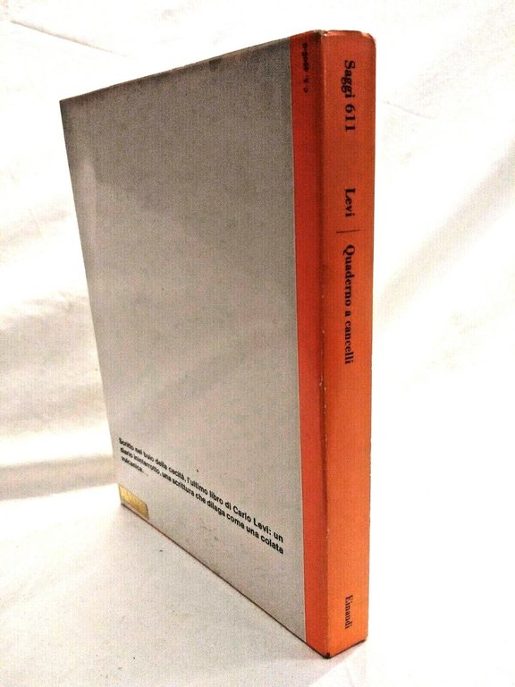 QUADERNO A CANCELLI di Carlo Levi 1979 Einaudi libro romanzo …