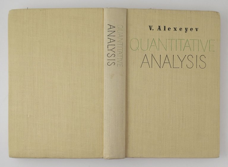 QUANTITATIVE ANALYSIS di Alexeyev Libro Foreign Languages Publishing Chimica