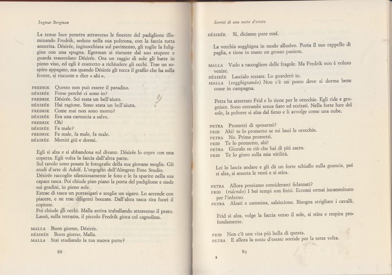 QUATTRO FILM di Ingmar Bergman 1964 Einaudi Libro Cinema il …