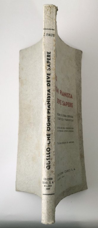 QUELLO CHE OGNI PIANISTA DEVE SAPERE di Luigi Finizio 1944 …