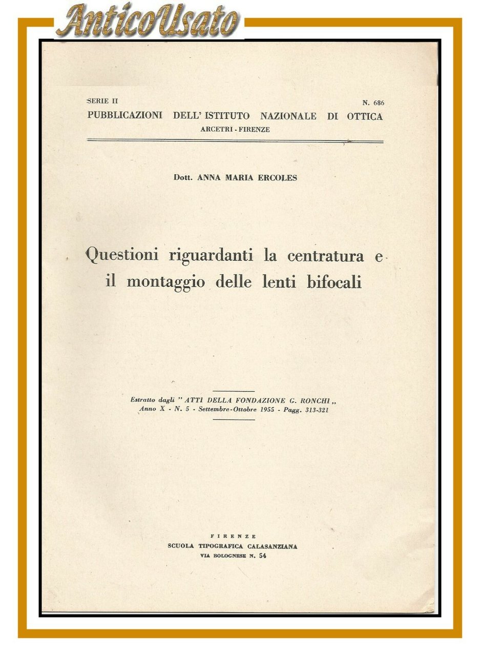 QUESTIONI RIGUARDANTI LA CENTRATURA E IL MONTAGGIO DELLE LENTI BIFOCALI …