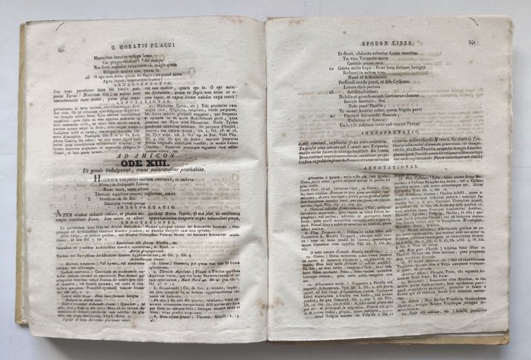QUINTI HORATII FLACCI OPERA Ludovicus Desprez volume I Carmina 1840 …