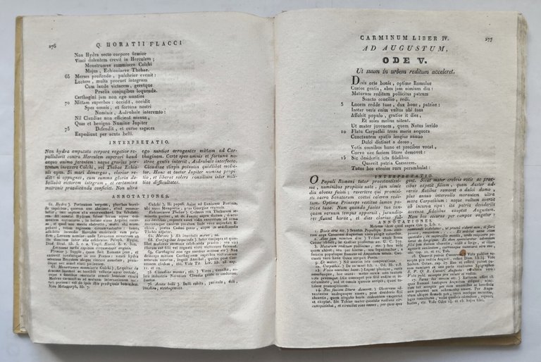 QUINTI HORATII FLACCI OPERA Ludovicus Desprez volume I Carmina 1840 …