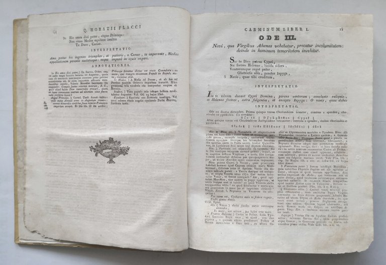QUINTI HORATII FLACCI OPERA Ludovicus Desprez volume I Carmina 1840 …