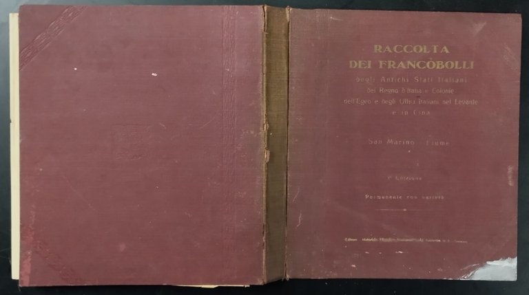 RACCOLTA DEI FRANCOBOLLI ITALIA di Asserato 1 edizione 1926 Raccoglitore …