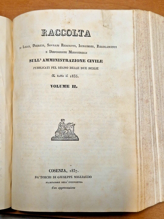 RACCOLTA DI LEGGI DECRETI REGOLAMENTI DEL REGNO DELLE DUE SICILIE …