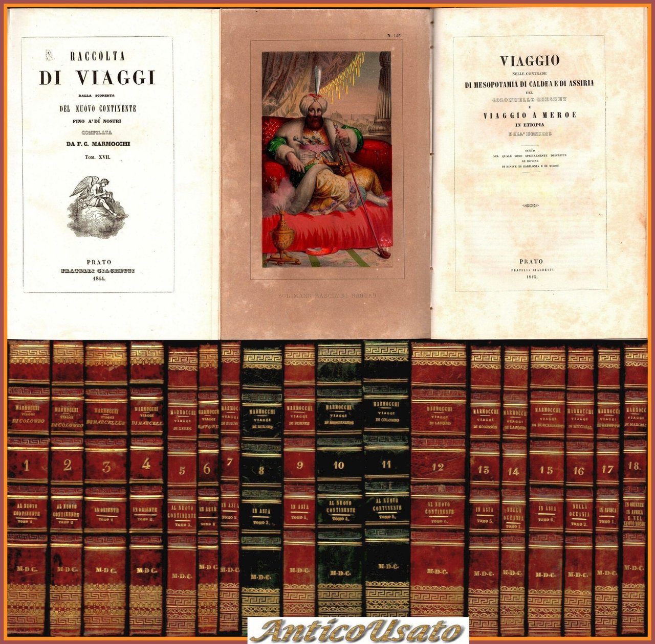 RACCOLTA DI VIAGGI DALLA SCOPERTA NUOVO CONTINENTE di Marmocchi 18 …