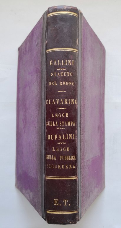 RACCOLTA LEGGI SPECIALI E CONVENZIONI INTERNAZIONALI REGNO D'ITALIA 1880 Libro