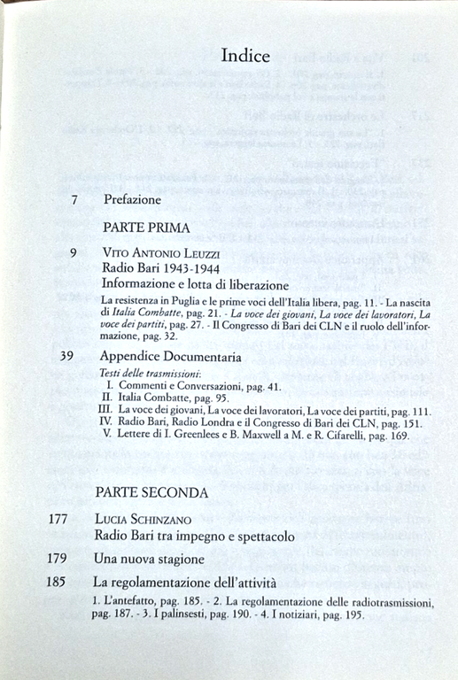 RADIO BARI NELLA RESISTENZA ITALIANA di Leuzzi e Schinzano 2005 …