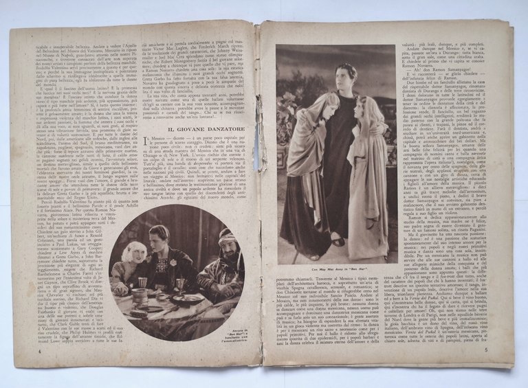 RAMON NOVARRO romanzo sua vita film 1933 supplemento Cinema Illustrazione …