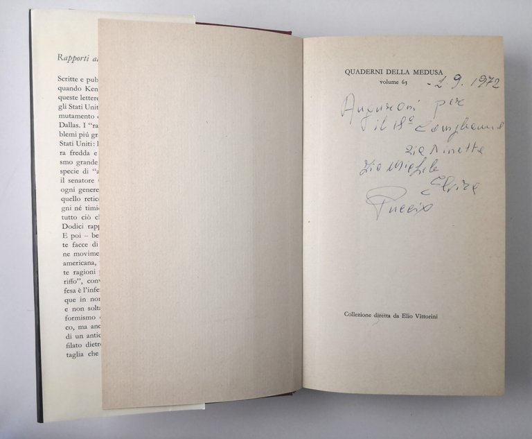 RAPPORTI AL PRESIDENTE di Norman Mailer 1964 Mondadori Libro Kennedy …