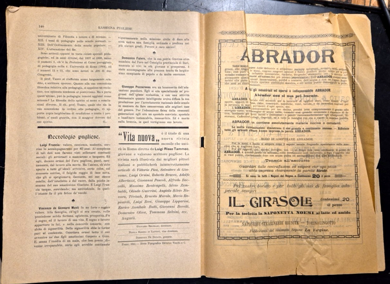 RASSEGNA PUGLIESE di Scienze Lettere e Arti MARZO 1911 Avvenimenti …