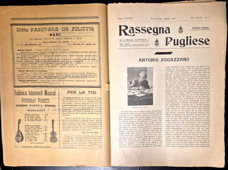 RASSEGNA PUGLIESE di Scienze Lettere e Arti MARZO 1911 Avvenimenti …