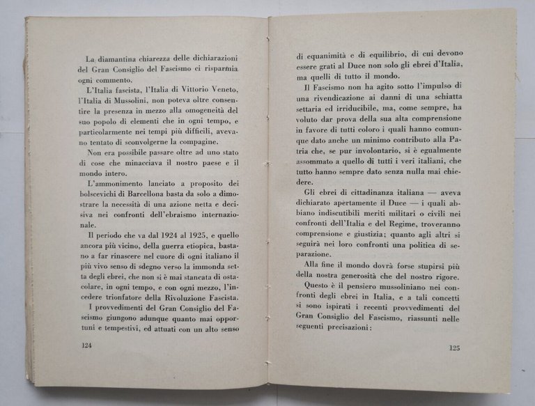 RAZZISMO FASCISTA di Antonio Banzi 1939 Libreria Agate libro
