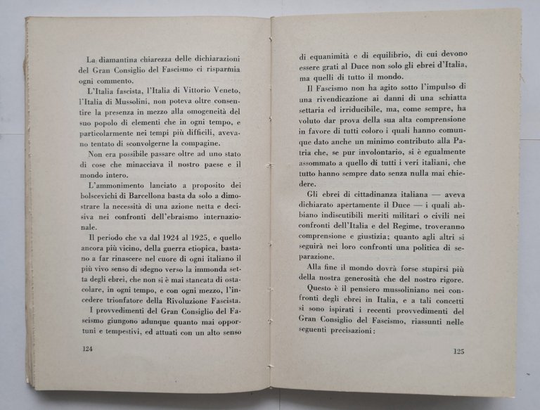 RAZZISMO FASCISTA di Antonio Banzi 1939 Libreria Agate libro