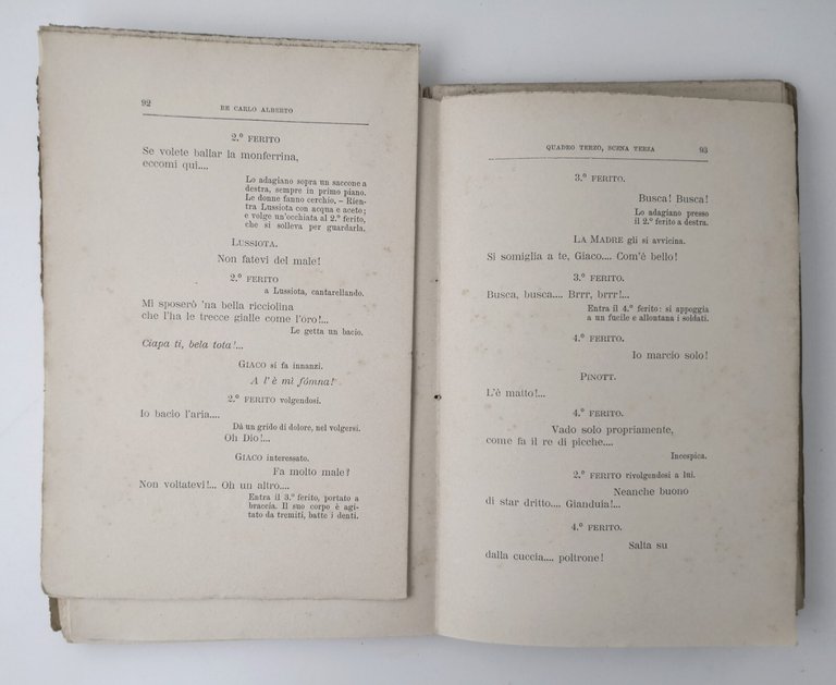 RE CARLO ALBERTO quattro quadri di Domenico Tumiati 1909 Treves …