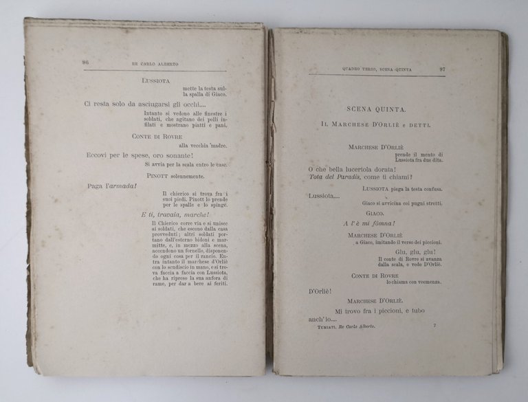 RE CARLO ALBERTO quattro quadri di Domenico Tumiati 1909 Treves …