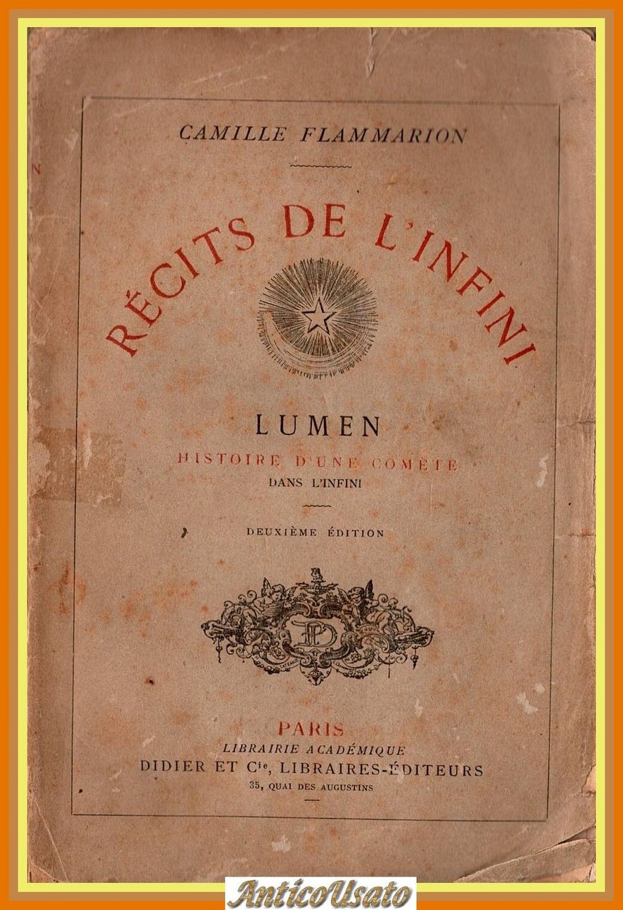 RECITS DE L'INFINI LUMEN HISTOIRE D'UNE COMETE di Flammarion 1873 …