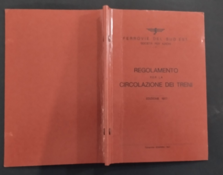 REGOLAMENTO PER LA CIRCOLAZIONE DEI TRENI Ferrovie del Sud Est …