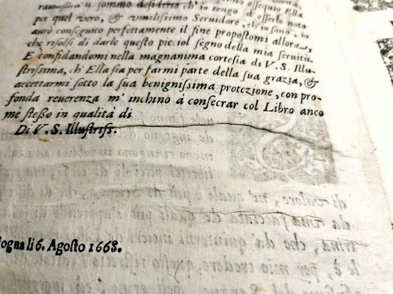 RELAZIONE DELL'ESPERIENZE SU TRASFUSIONE DEL SANGUE 1668 Manolessi libro antico