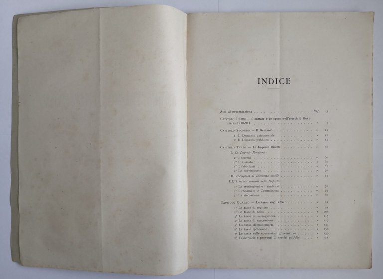 RELAZIONE GENERALE SULLA AMMINISTRAZIONE DELLE FINANZE 1912 libro Camera Deputat