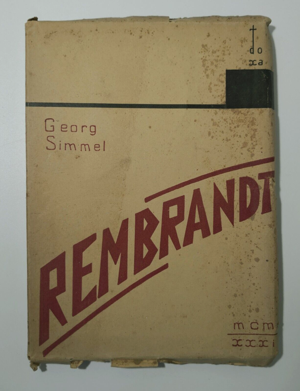 REMBRANDT di Georg Simmel 1931 Doxa Libro Arte Vintage Saggio …
