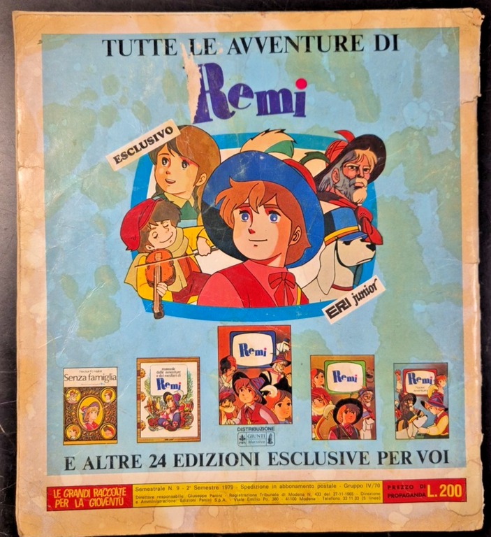 REMI album figurine Panini da recupero 43 figurine Remì 1979