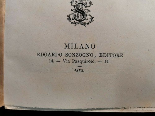 RENATO ATALA di Chateaubriand 1883 Sonzogno Biblioteca Universale libro Antico