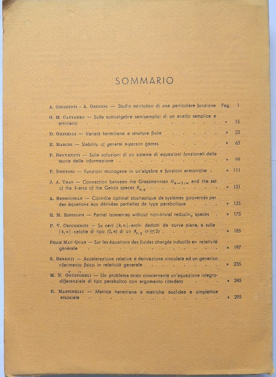 RENDICONTI DI MATEMATICA serie VI volume 2 fascicoli 1 2 …