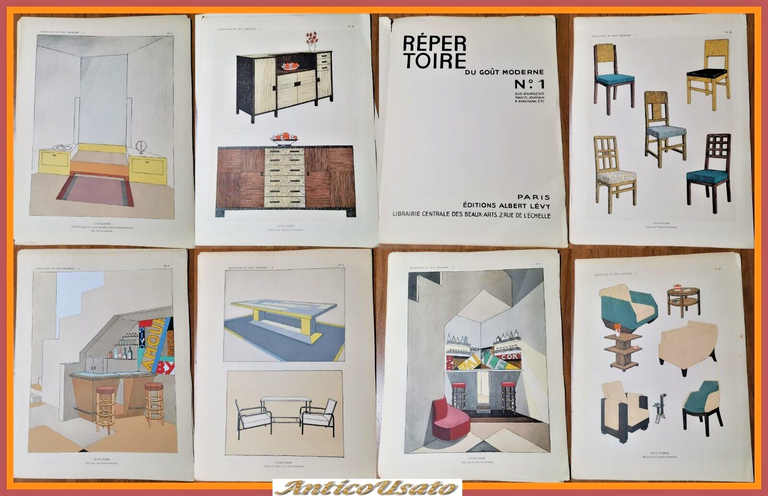 REPERTOIRE DU GOUT MODERNE 7 tavole colori 1928 interior design … | Immagine Gallery 1